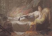 George Hicks Adelaide Maria oil painting on canvas